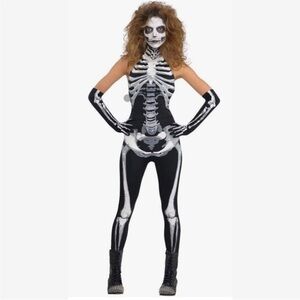 Sexy Skeleton Bone-A-Fied Babe Halloween Costume